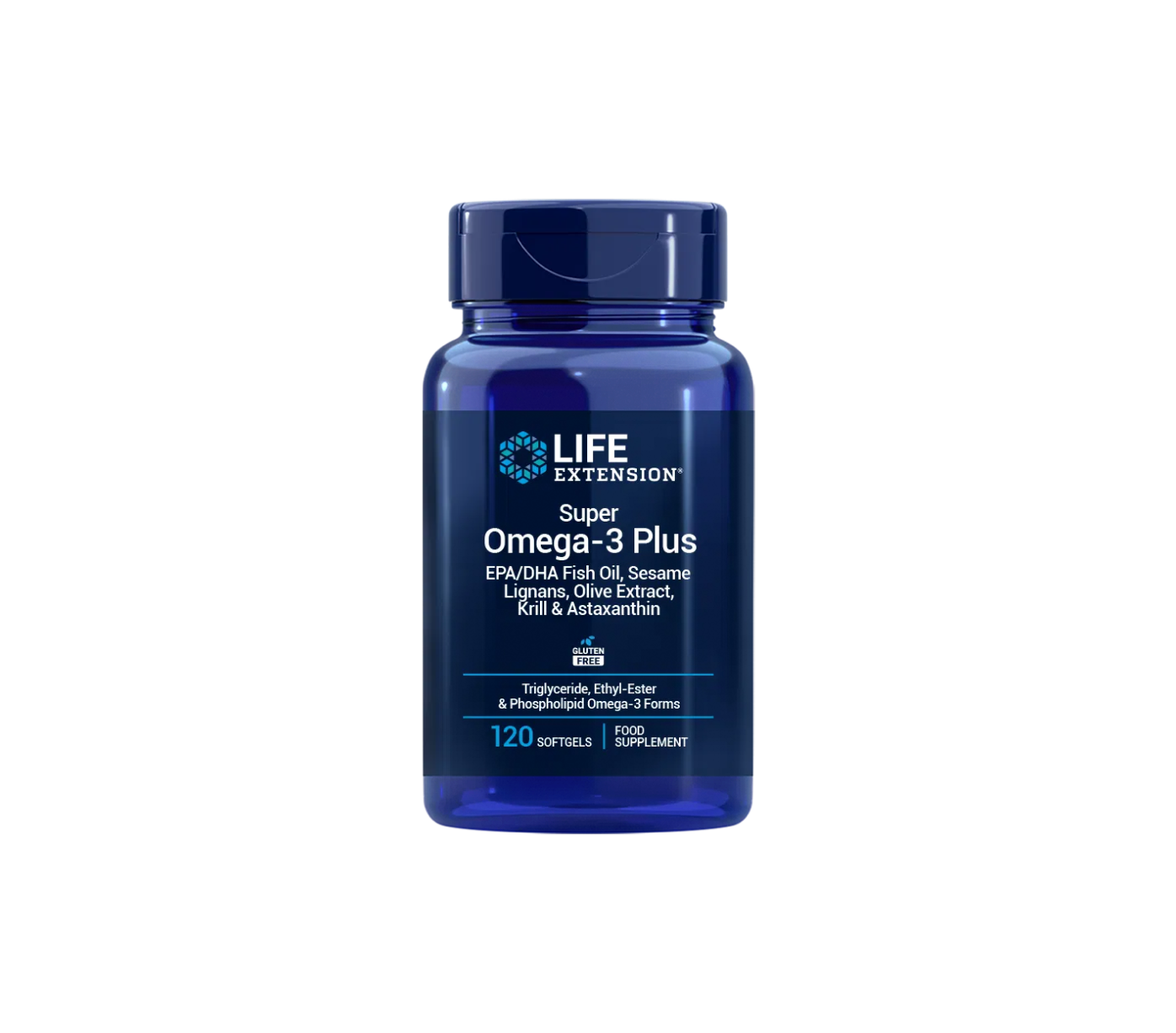 super omega-3 plus EPA/DHA - 120 cápsulas blandas - life extension