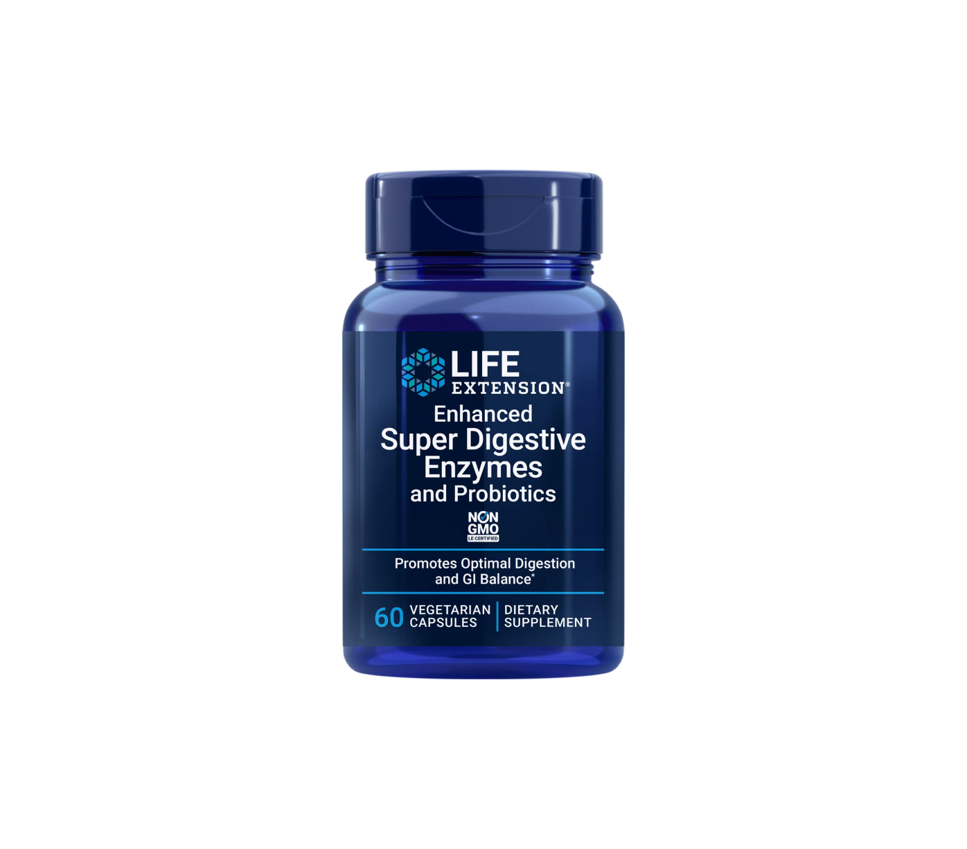 enzimas digestivas y probióticos superiores potenciados - 60 cápsulas vegetales - life extension