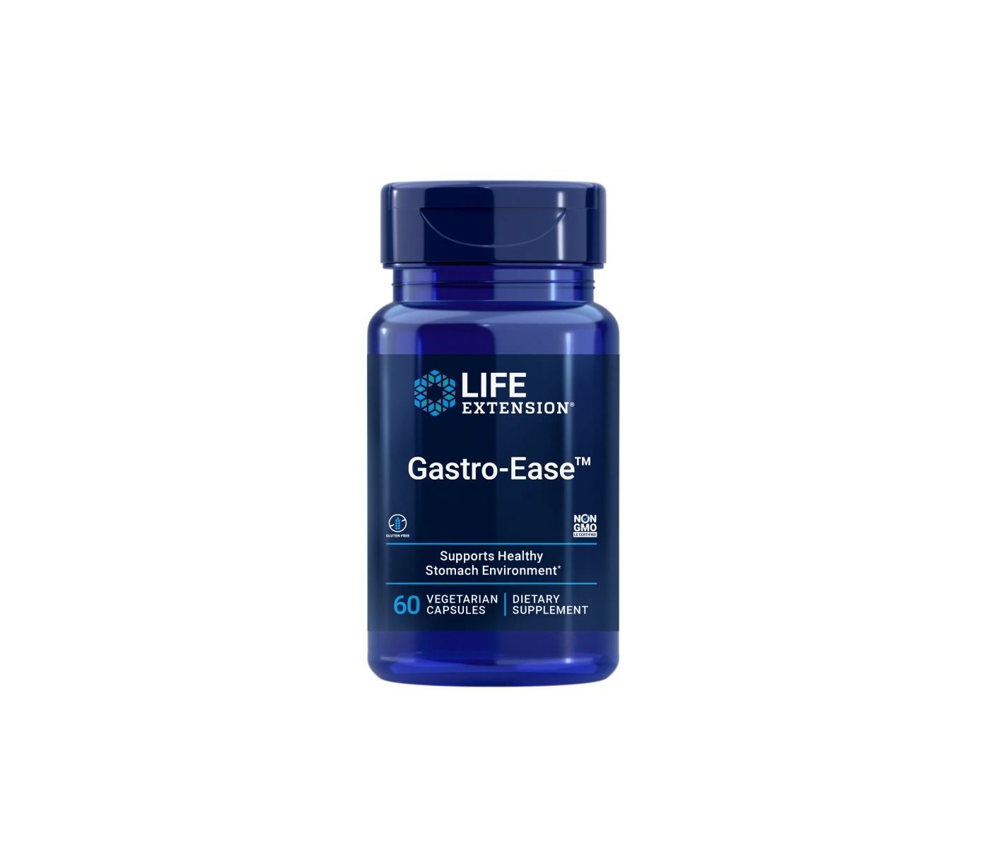 gastro-ease™ - 60 cápsulas vegetais - life extension
