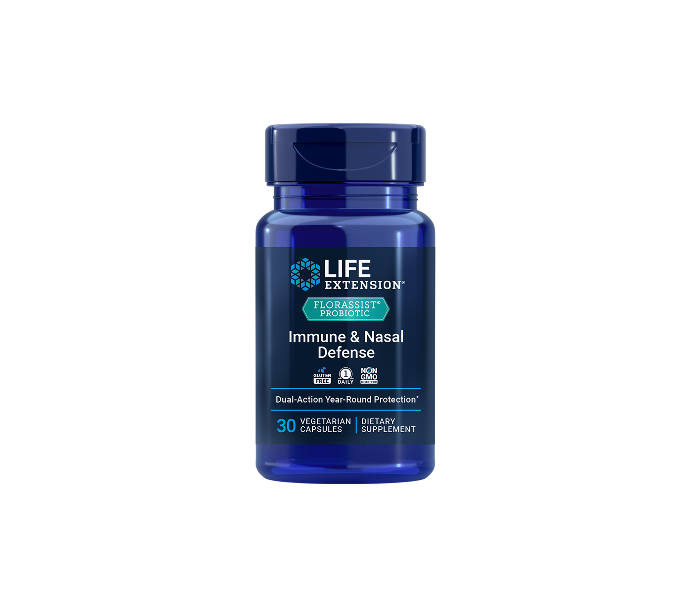florassist® probiotic immune & nasal defense - 30 cápsulas vegetales - life extension