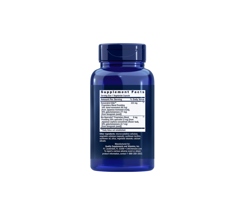 optimized resveratrol elite™ - 60 cápsulas - life extension