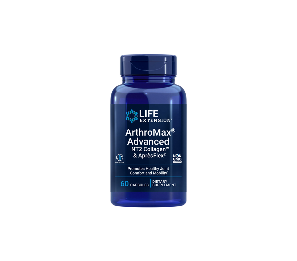 arthromax® advanced con colágeno nt2™ y aprèsflex® - 60 cápsulas - life extension