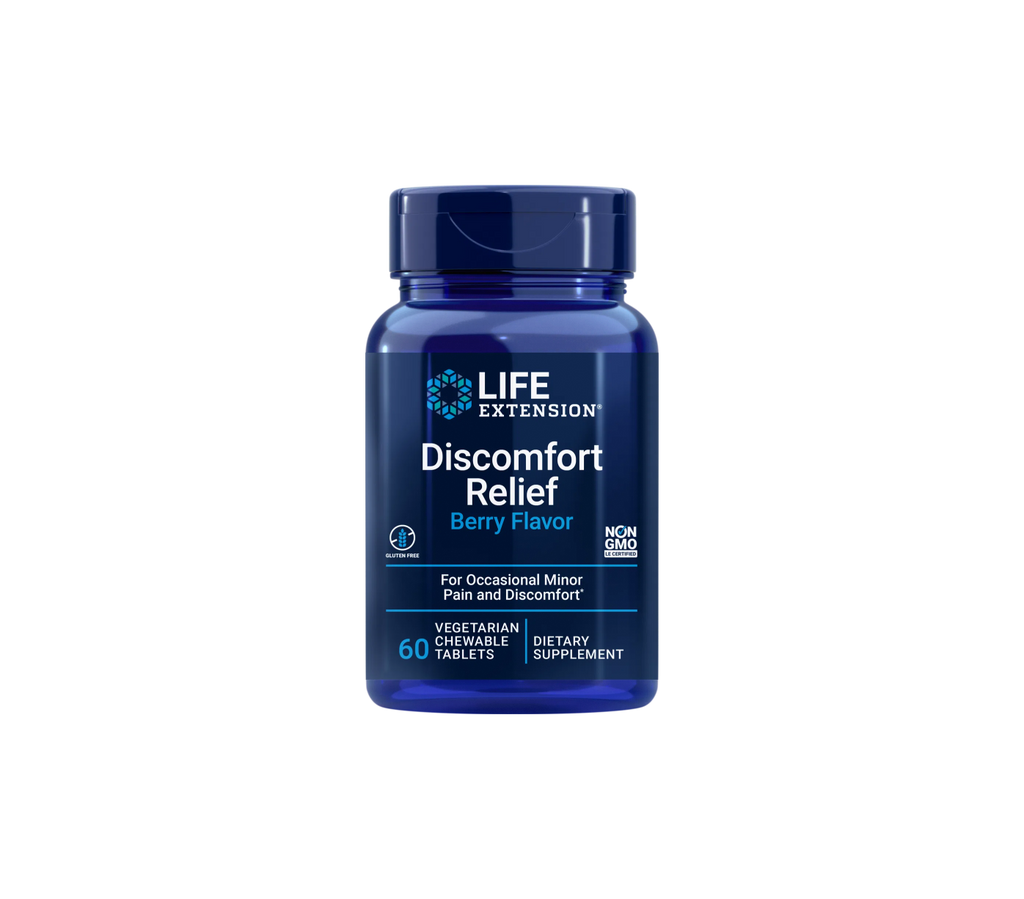 discomfort relief - 60 comprimidos masticables - life extension