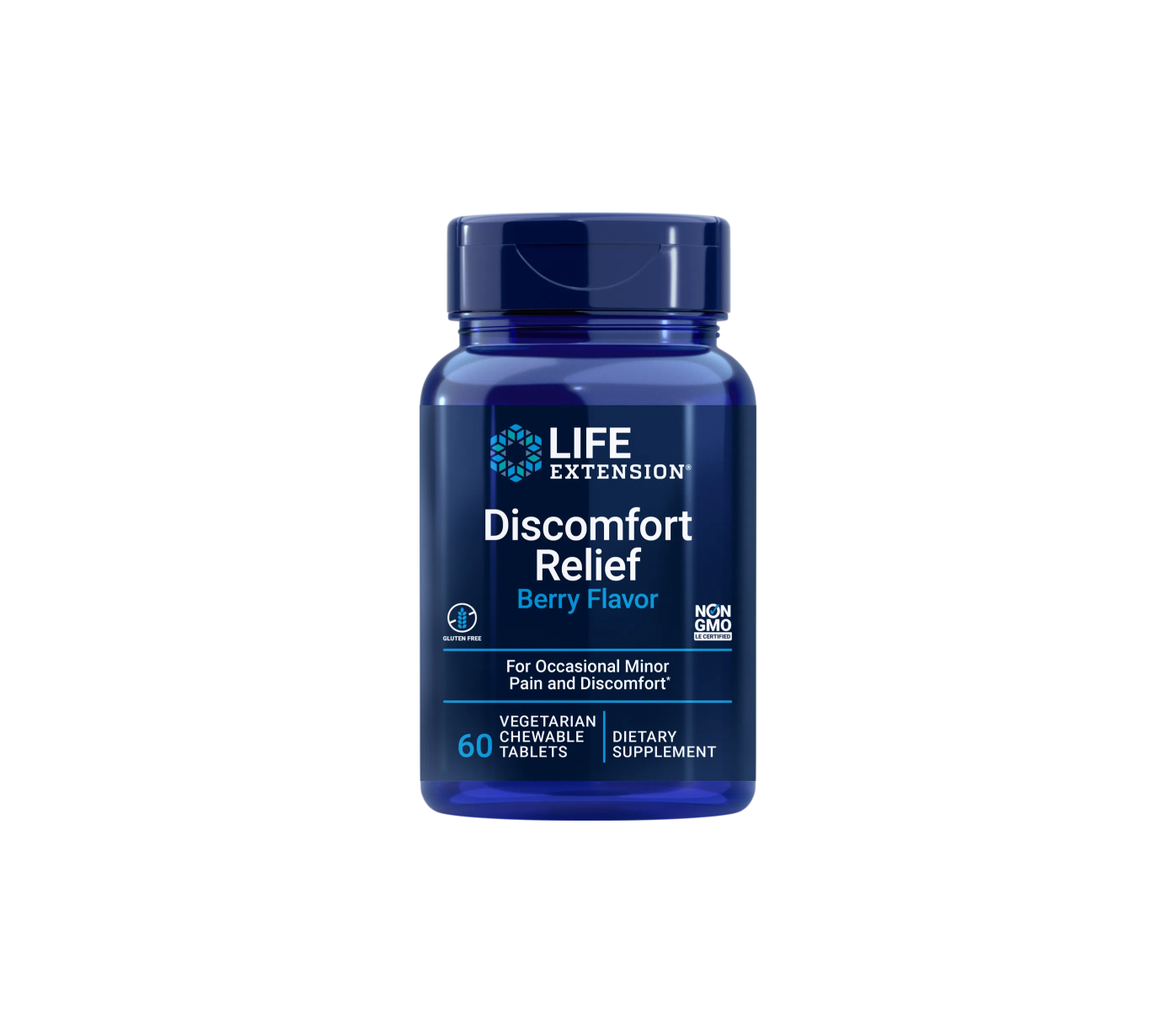 discomfort relief - 60 comprimidos masticables - life extension