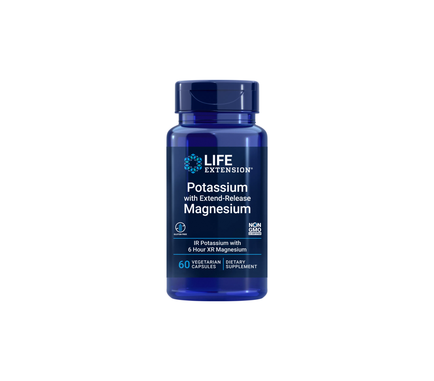 potasio con magnesio de liberación prolongada - 60 cápsulas vegetales - life extension