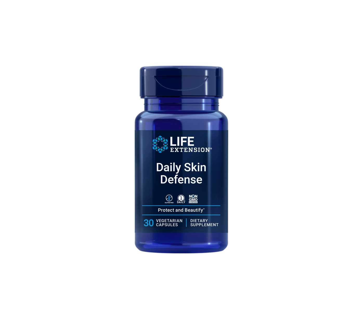 daily skin defense - 30 cápsulas vegetales - life extension