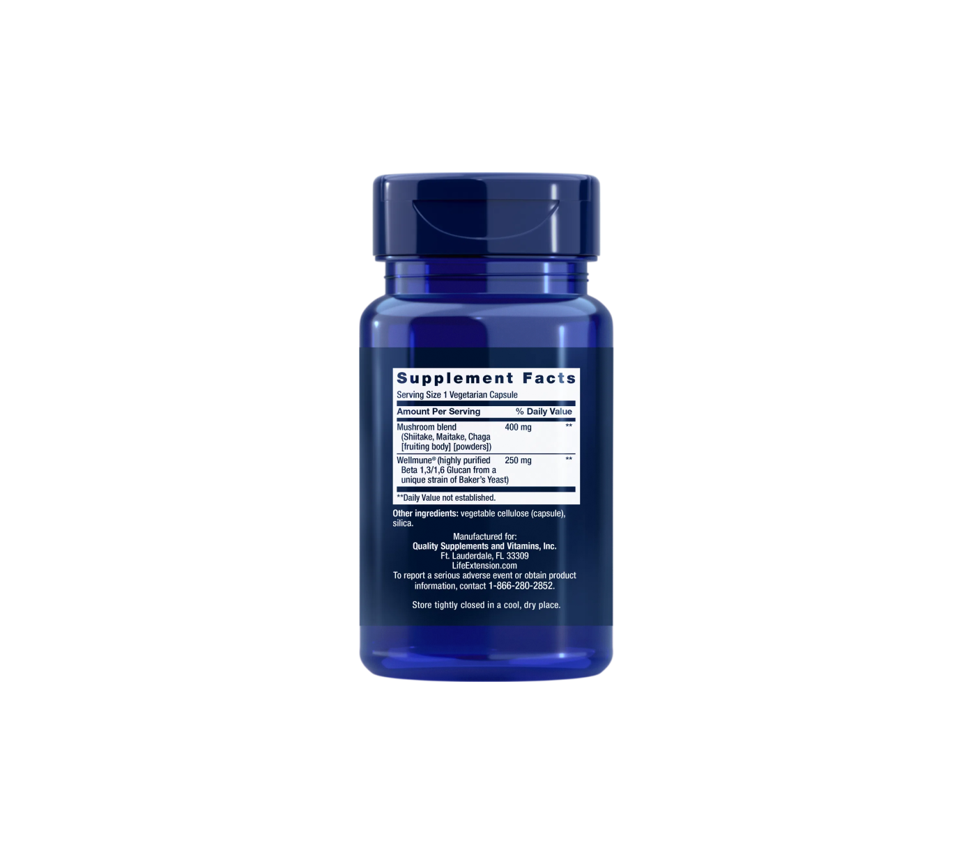 mushroom immune con beta-glucanos - 30 cápsulas vegetales - life extension