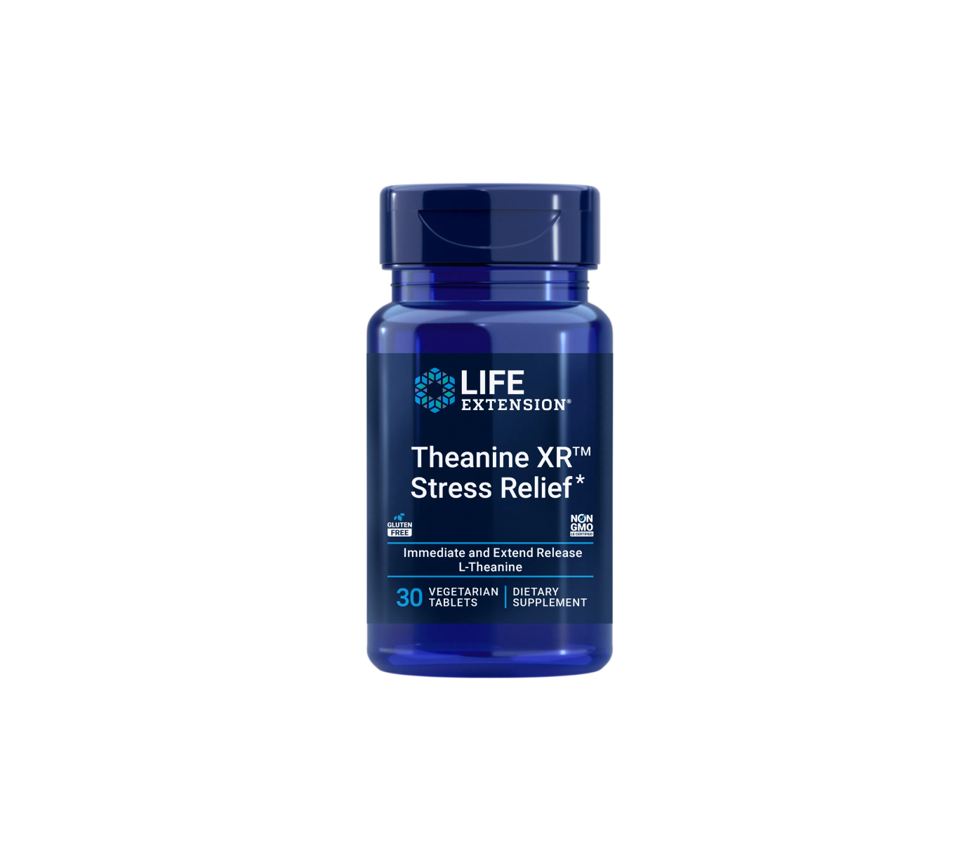 theanine xr™ stress relief - 30 comprimidos vegetales - life extension