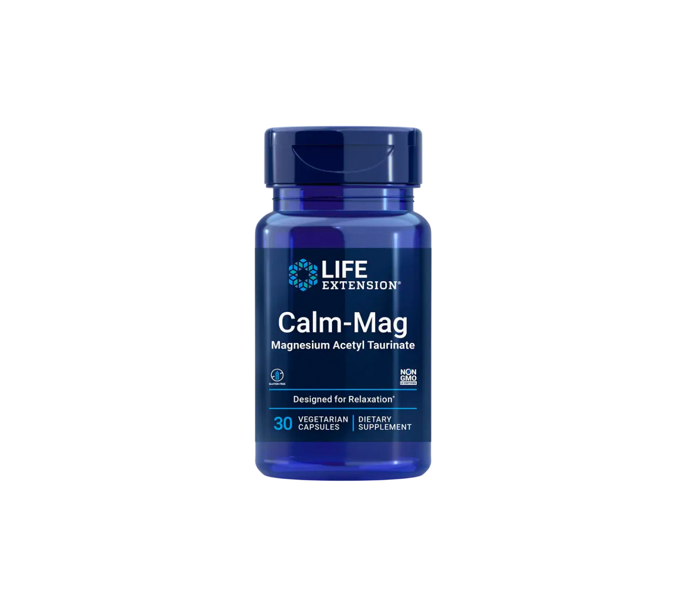calm-mag - 30 cápsulas vegetales - life extension
