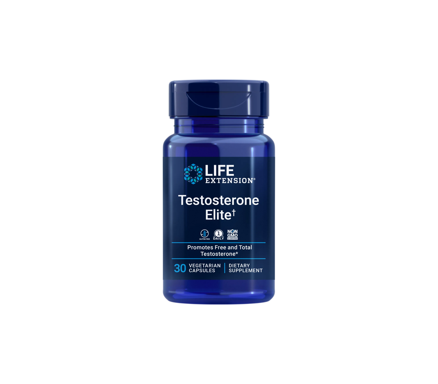 testosterone elite - 30 cápsulas vegetales - life extension