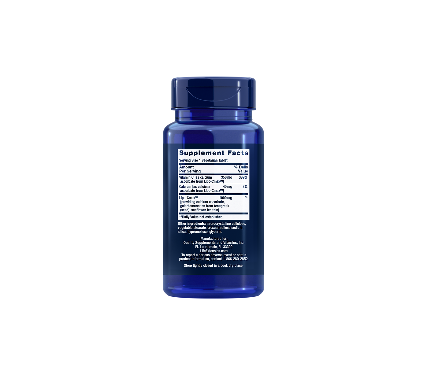 vitamina C 24-gour liposomal hydrogel™ fórmula - 60 comprimidos - life extension