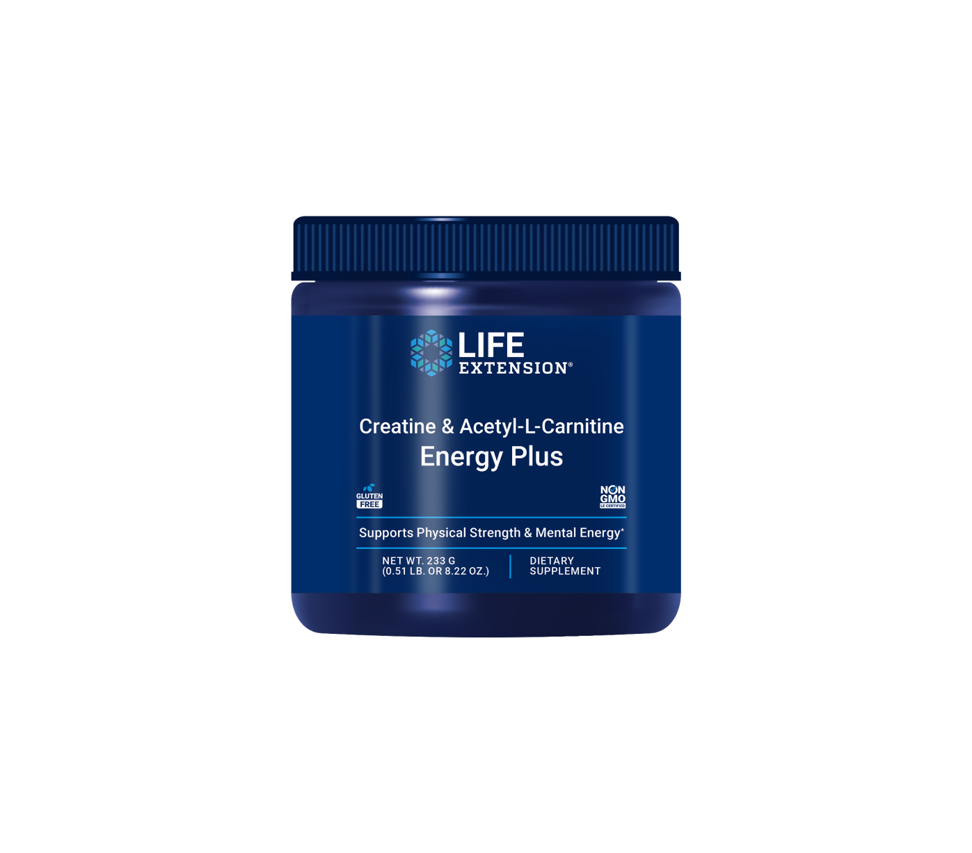 creatina y acetil-l-carnitina energy plus - 233g - life extension