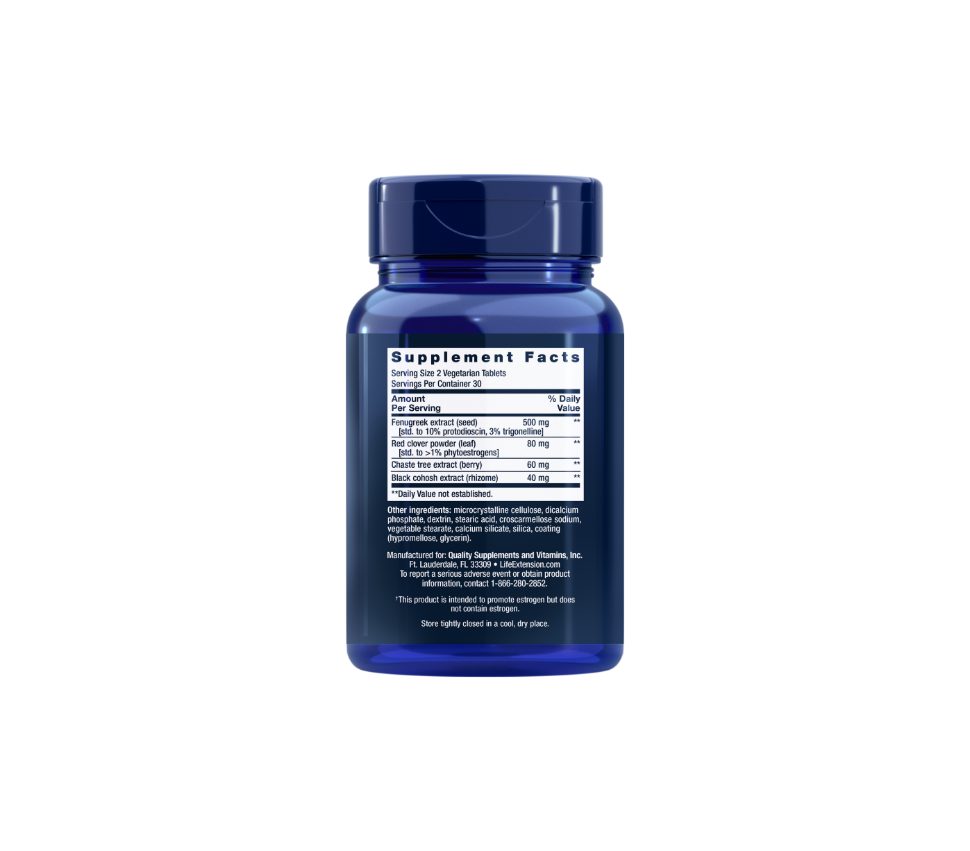 estrogen balance elite - 60 comprimidos - life extension