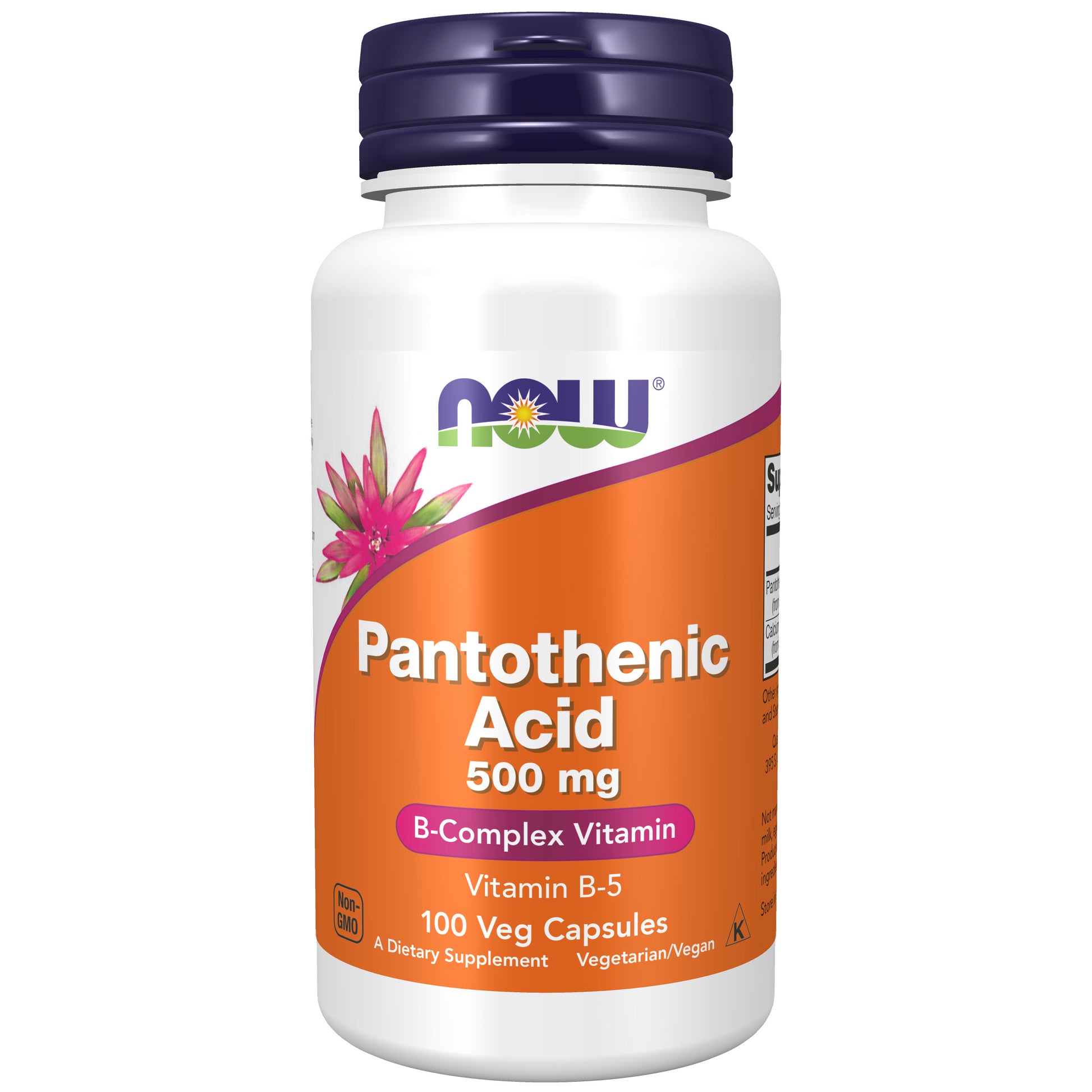 now - pantothenic acid 500 mg - 100 capsules