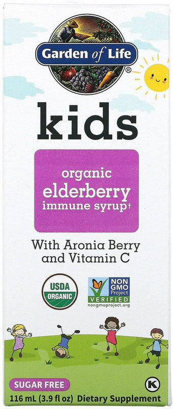 garden of life - kids elderberry immune syrup - 116 ml