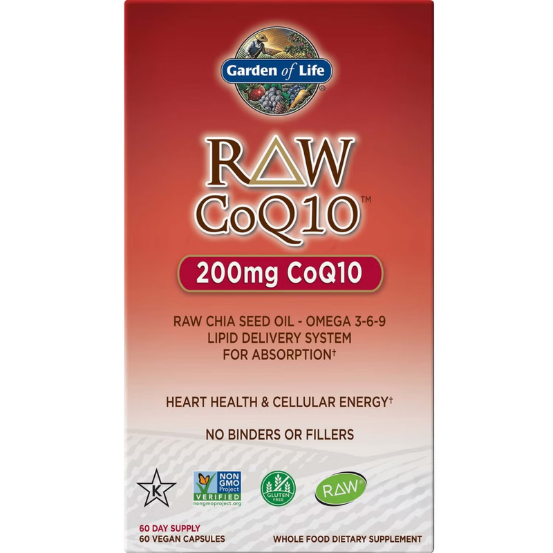 garden of life - raw coq10, 200mg - 60 vegan caps