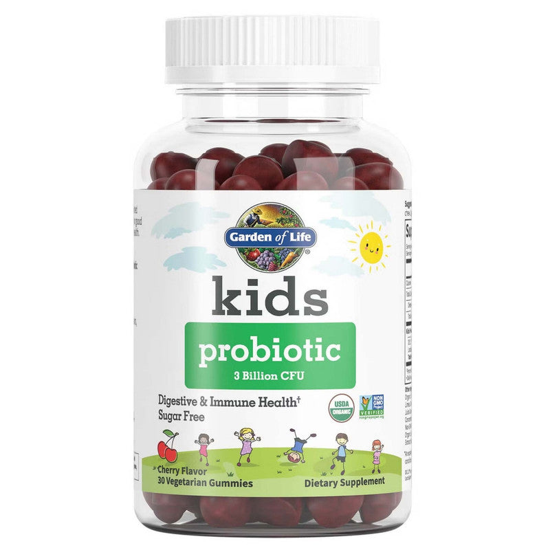 garden of life - kids probiotic, 3 billion cfu (cherry) - 30 gummies