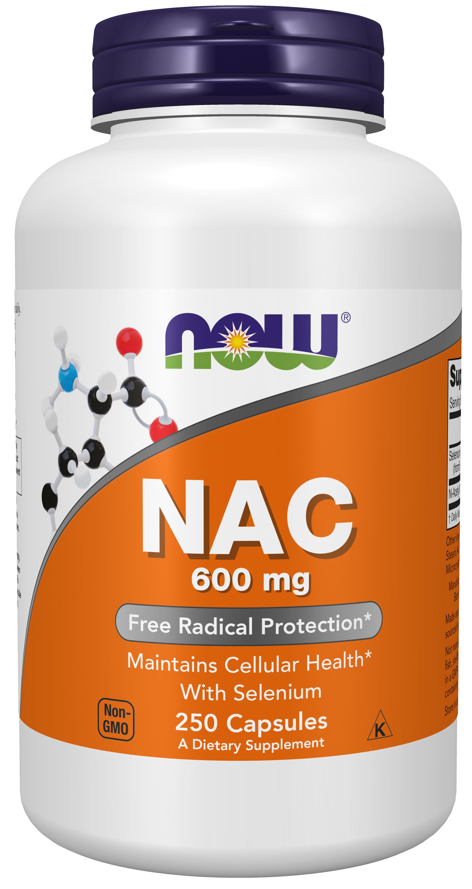 now - nac 600 mg - 250 capsules