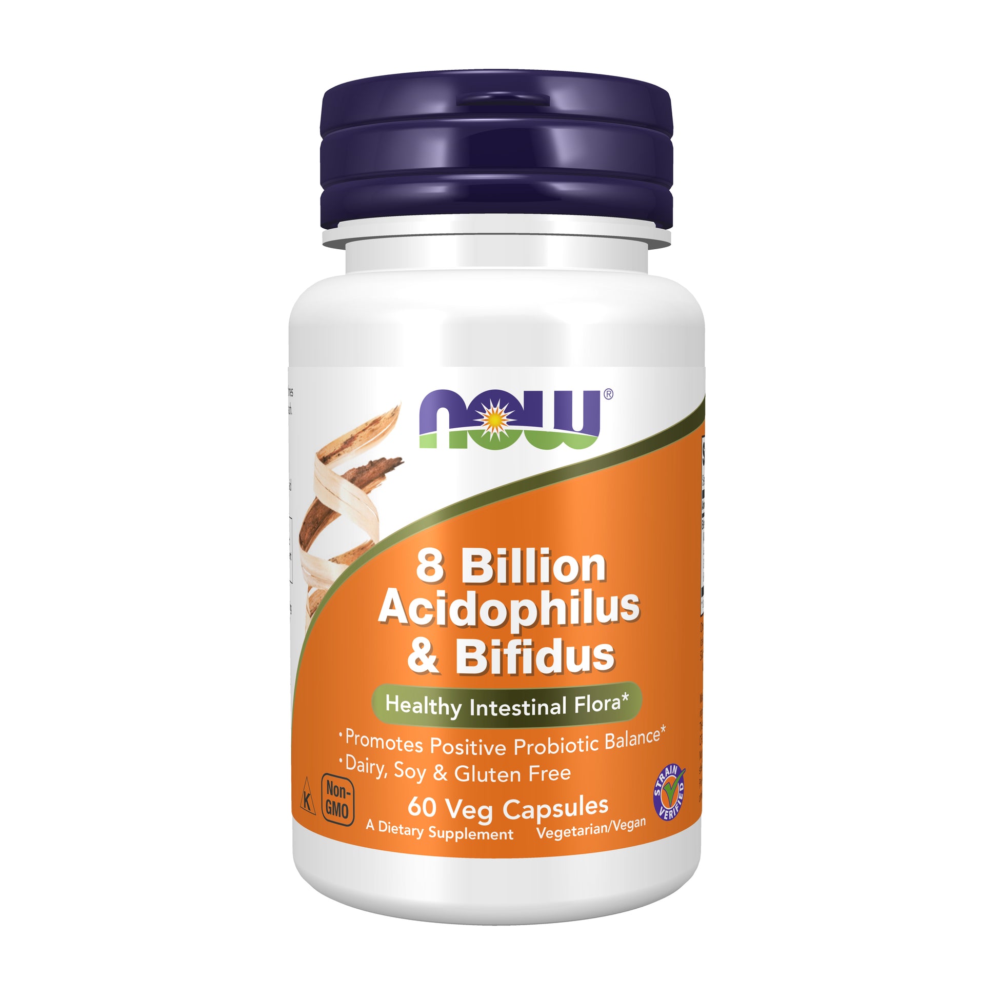 8 billion acidophilus & bifidus - 60 cápsulas - now
