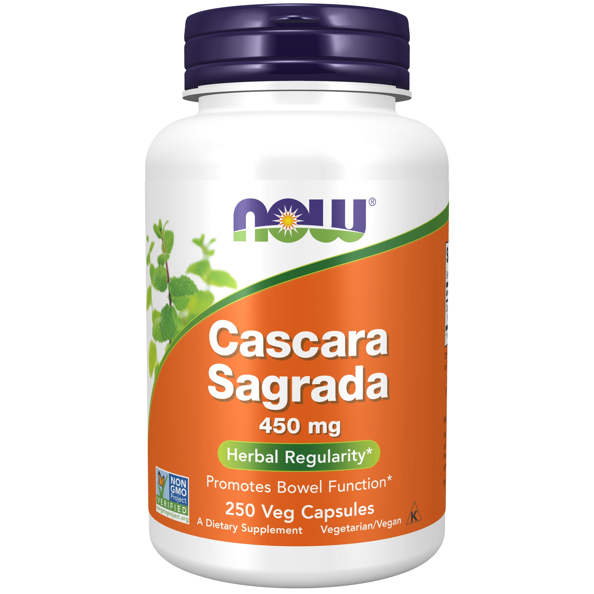 now - cascara sagrada 450 mg - 250 veg capsules