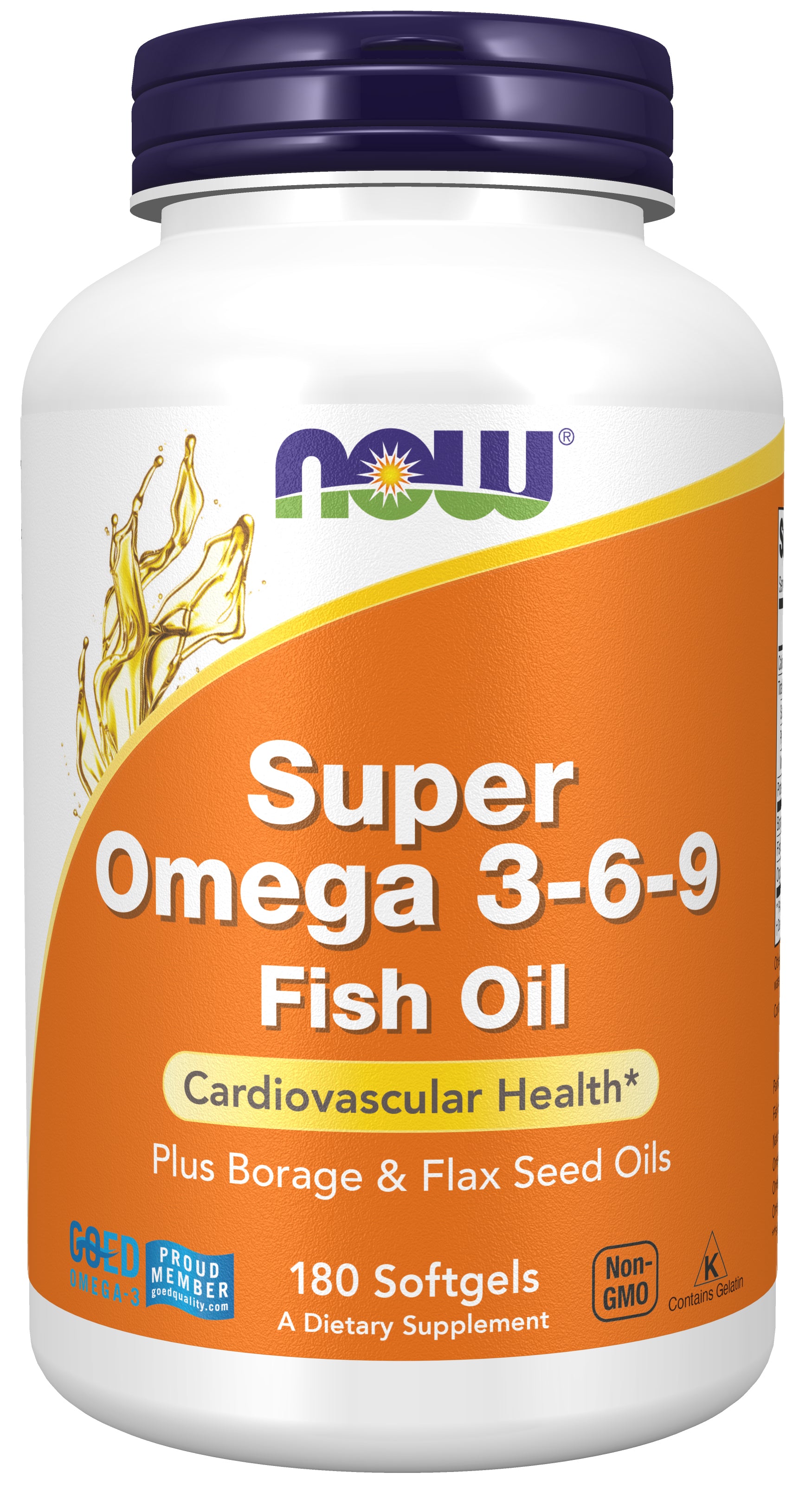 now - super omega 3-6-9 1200 mg - 180 softgels