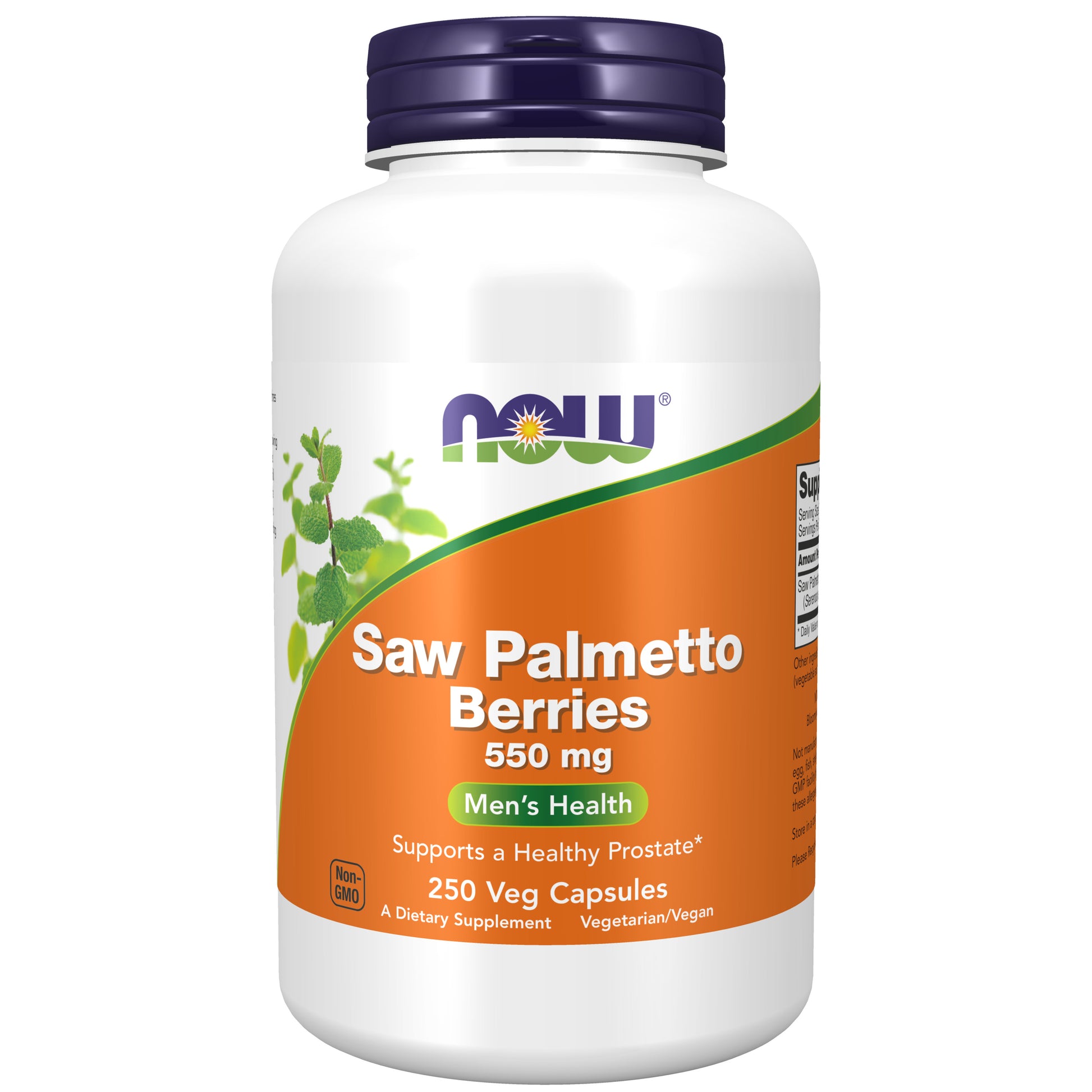 now - saw palmetto berries 550 mg - 250 veg capsules