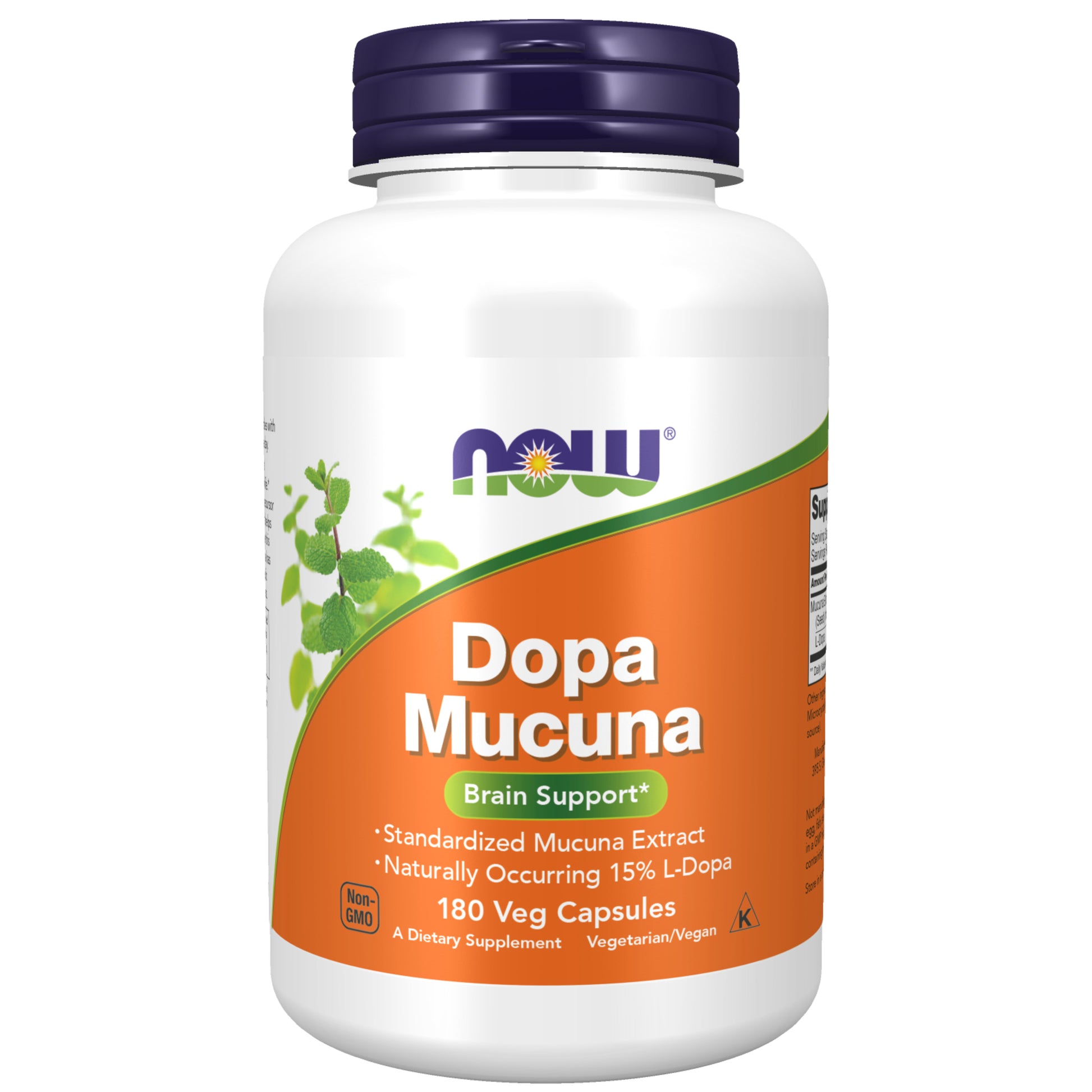 now - dopa mucuna - 180 veg capsules