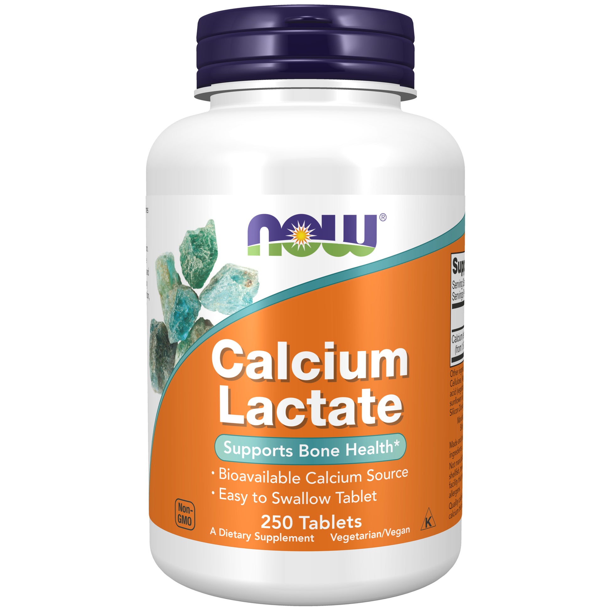 now - calcium lactate - 250 tablets