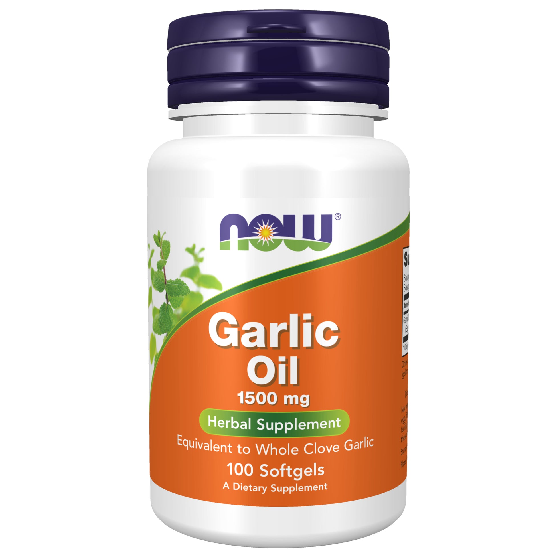 now - garlic oil 1500 mg - 100 softgels