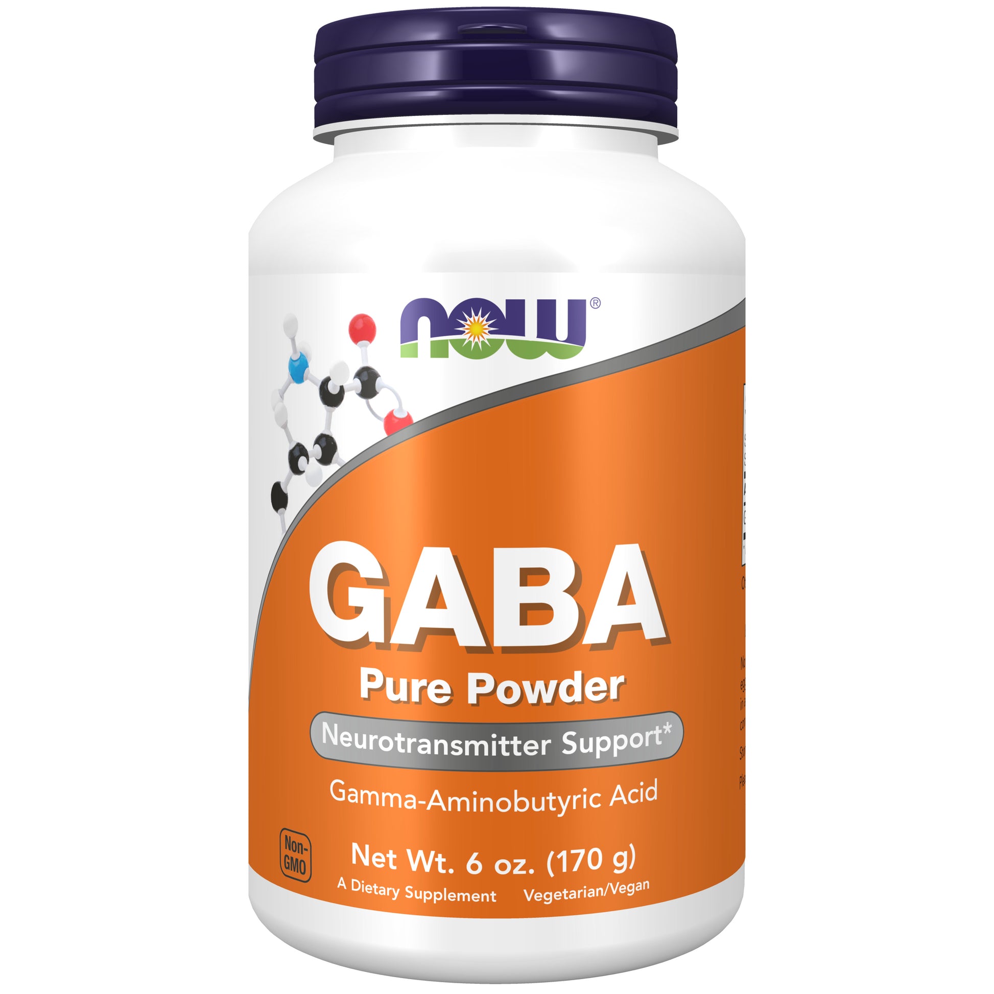 now - gaba powder, 170 gramas