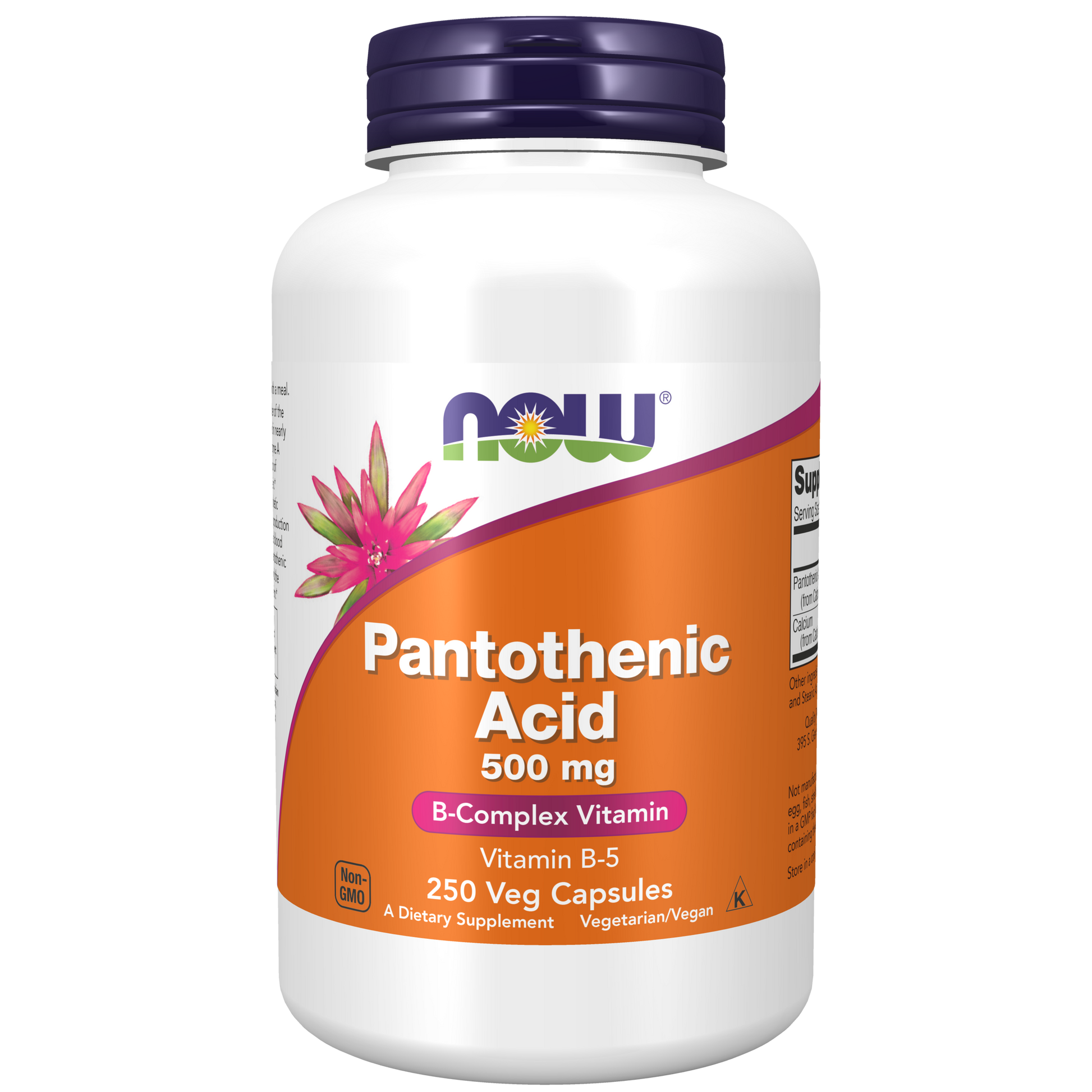 now - pantothenic acid (vitamin b-5) 500 mg - 250 capsules