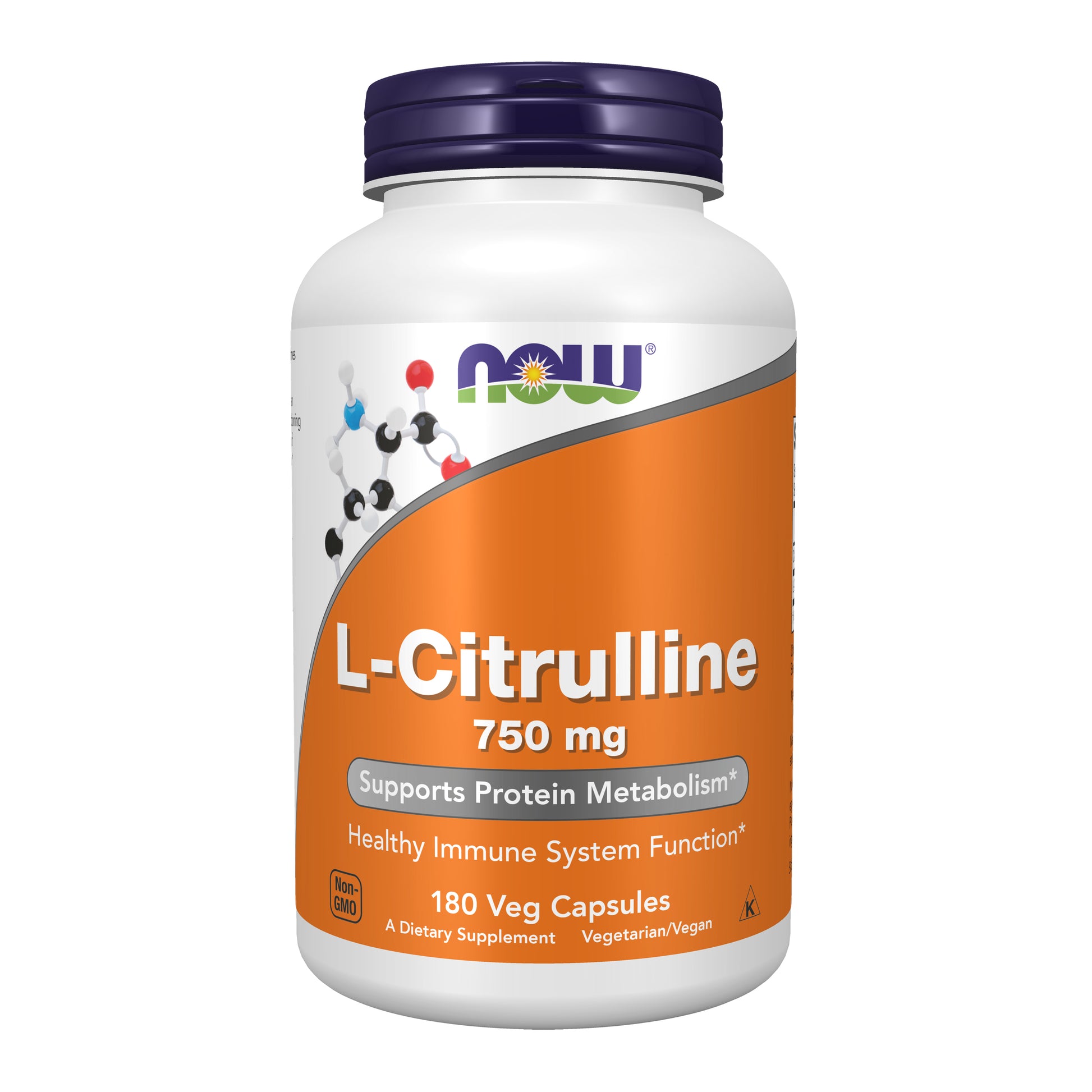 now - l-citrulline 750 mg - 180 veg capsules
