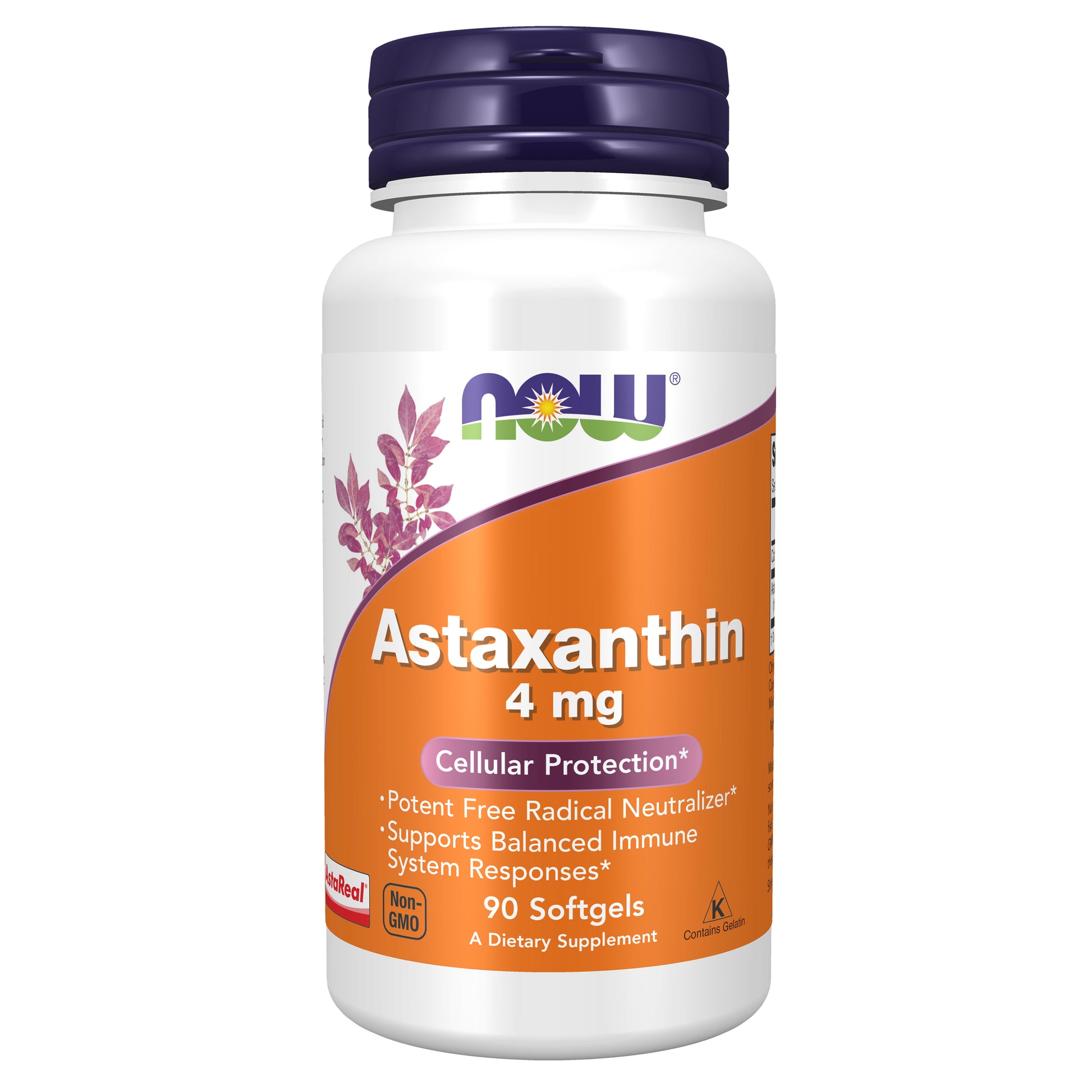 now - astaxanthin 4 mg - 90 softgels