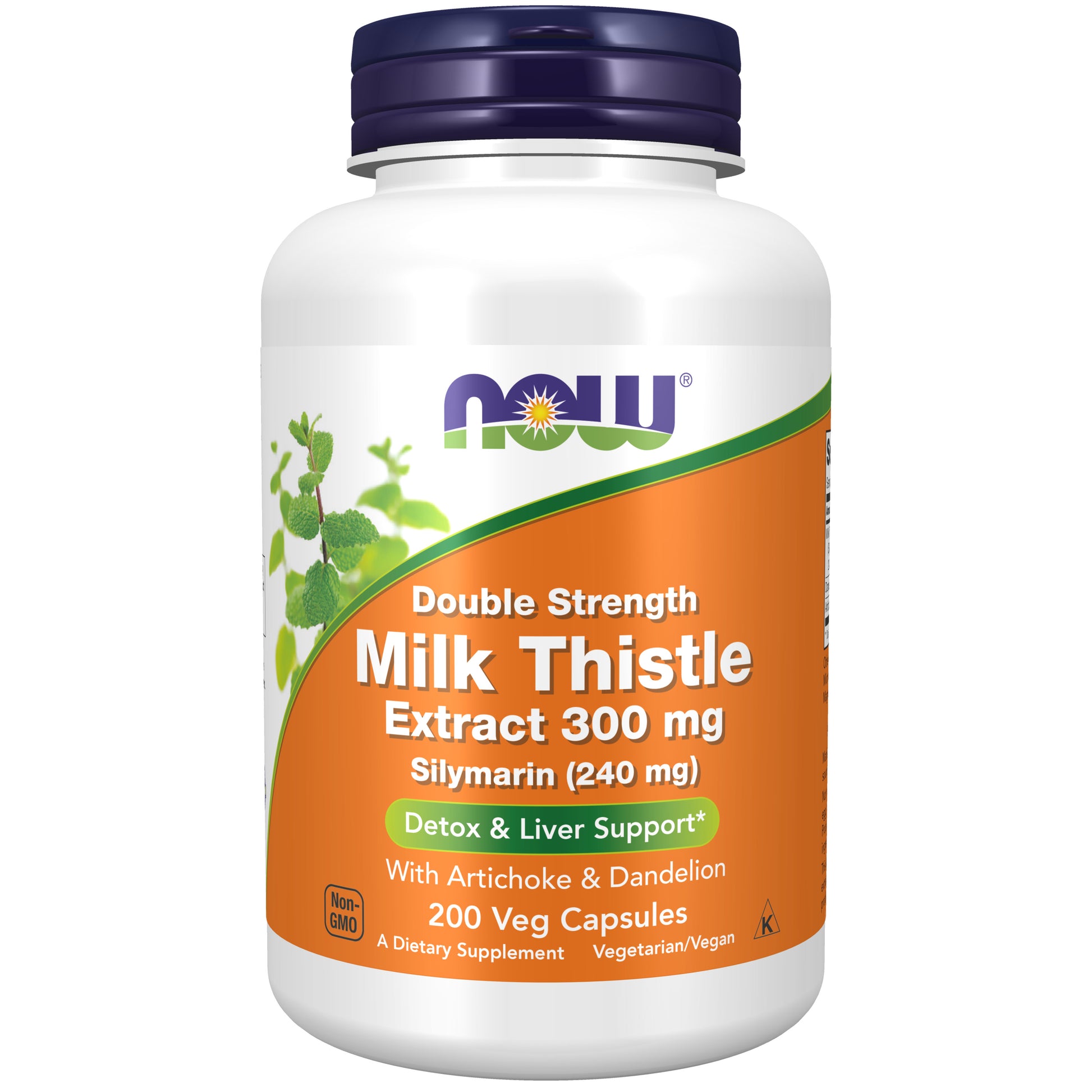now - milk thistle extract double strength 300 mg - 200 veg capsules