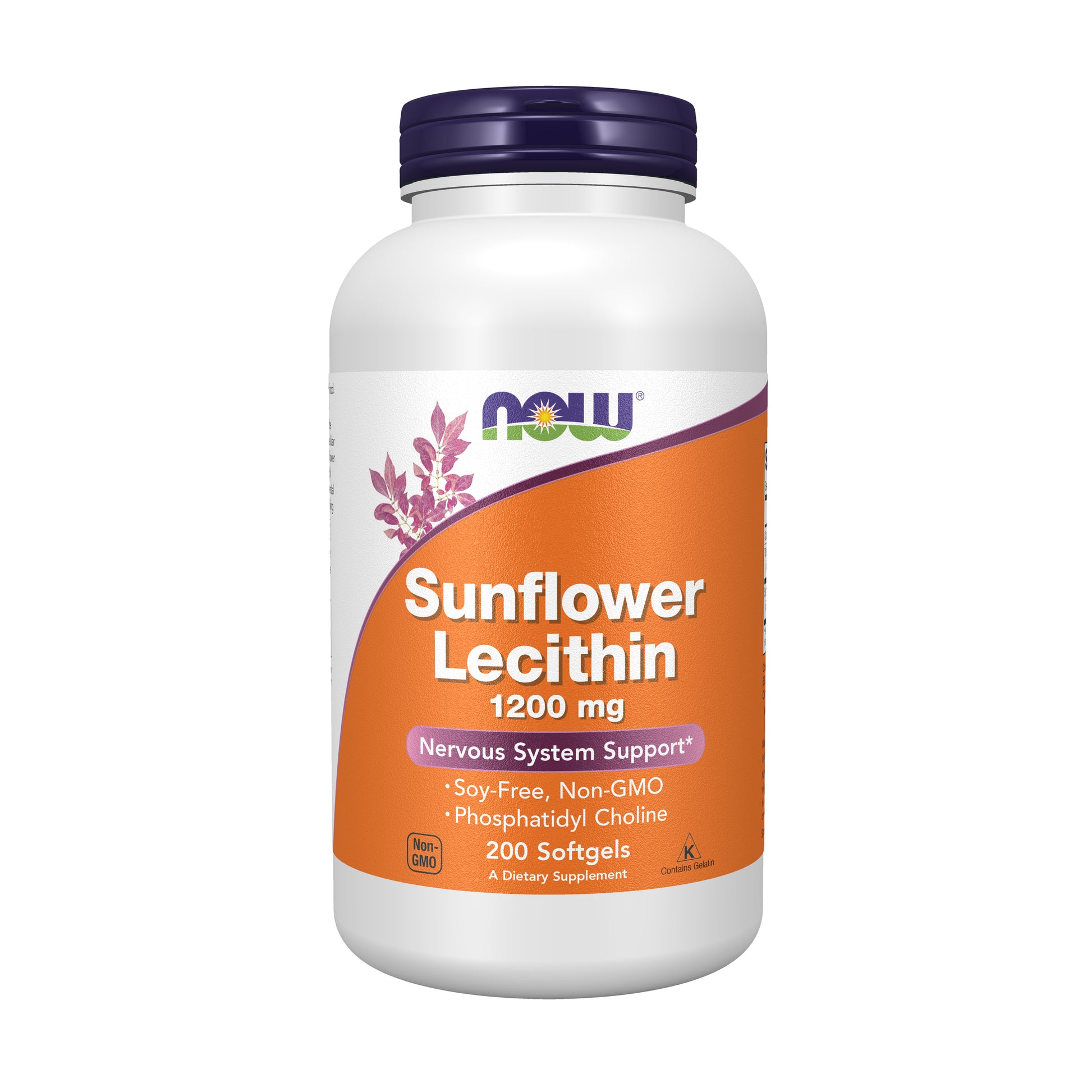 now - sunflower lecithin 1200 mg - 200 softgels