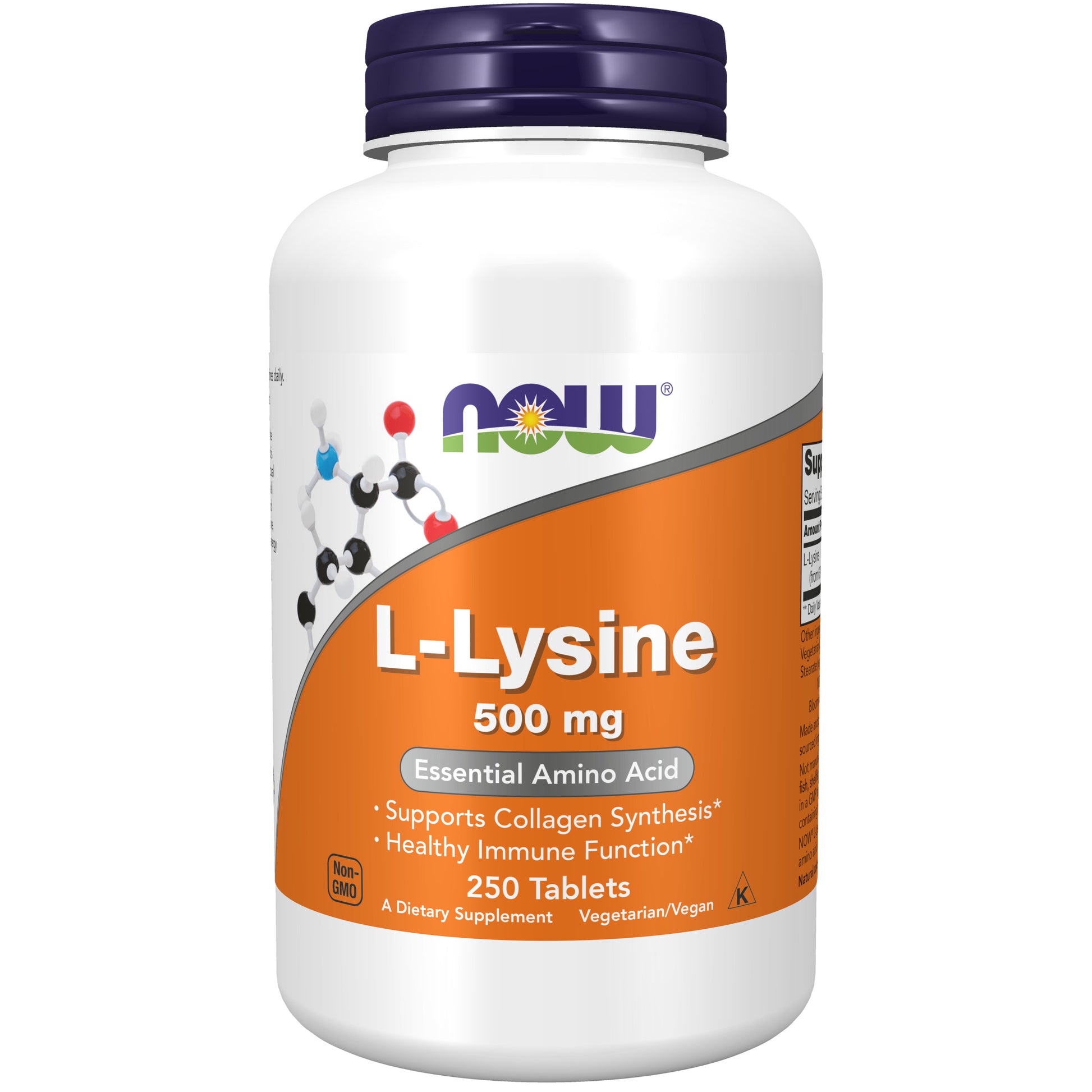 now - l-lysine 500 mg - 250 tablets