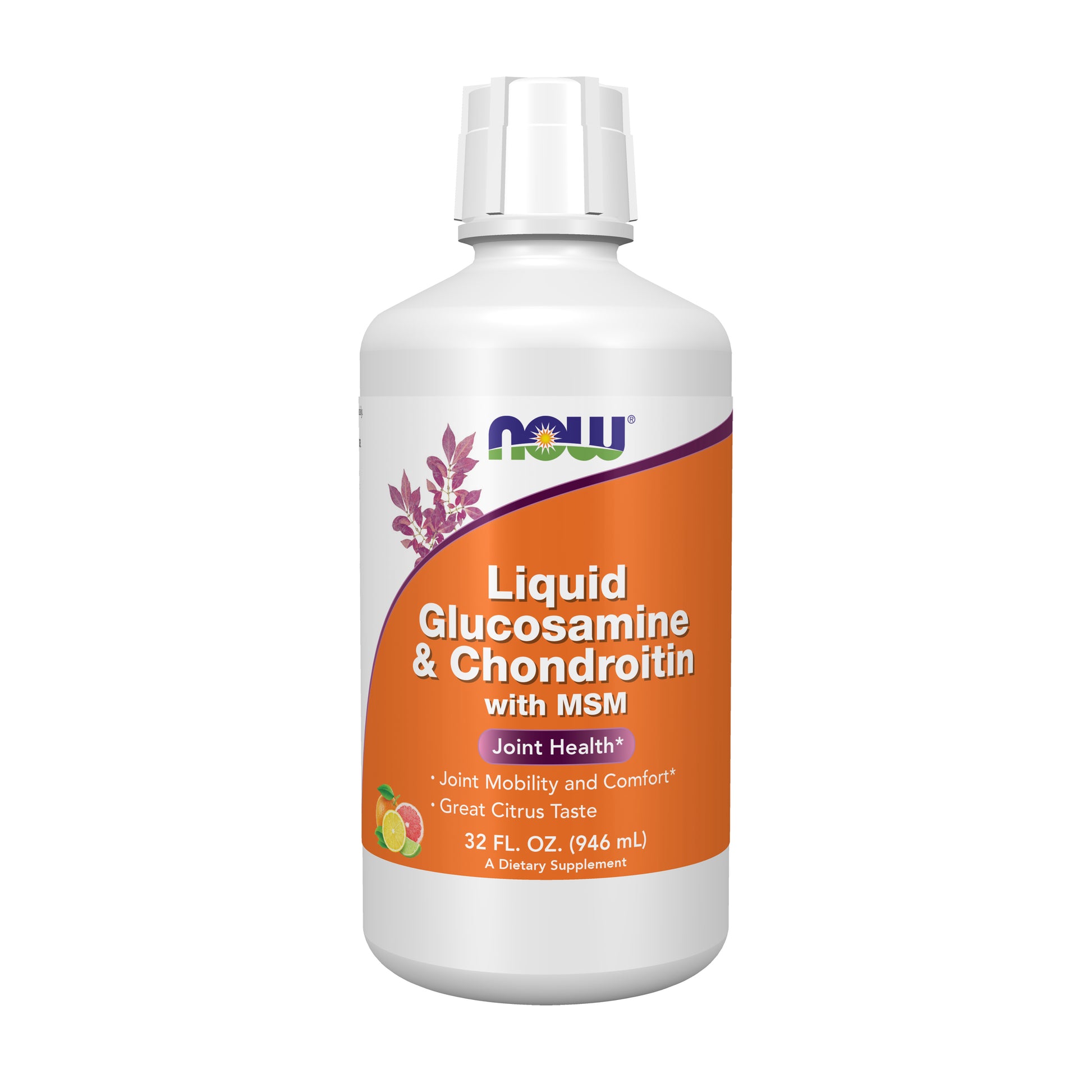 now - glucosamine & chondroitin with msm, 946ml