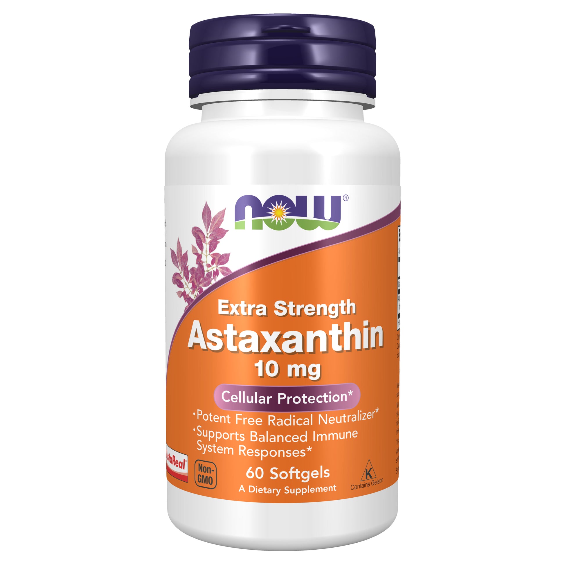 now - astaxanthin 10mg extra strength - 60 softgels