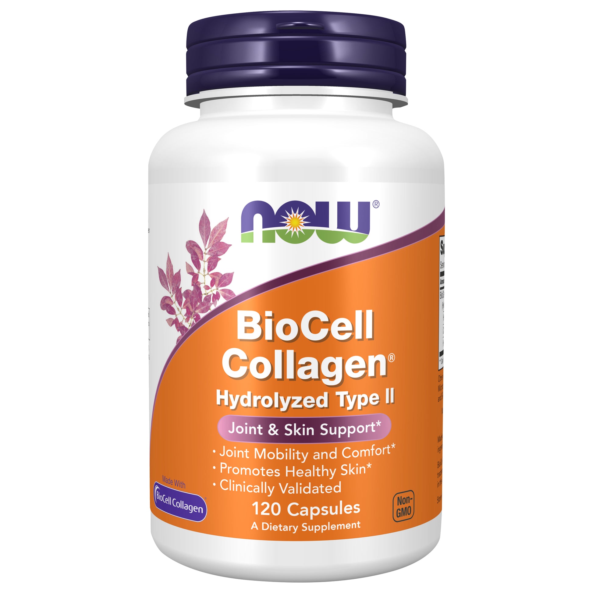 now - biocell collagen® hydrolyzed type ii - 120 veg capsules