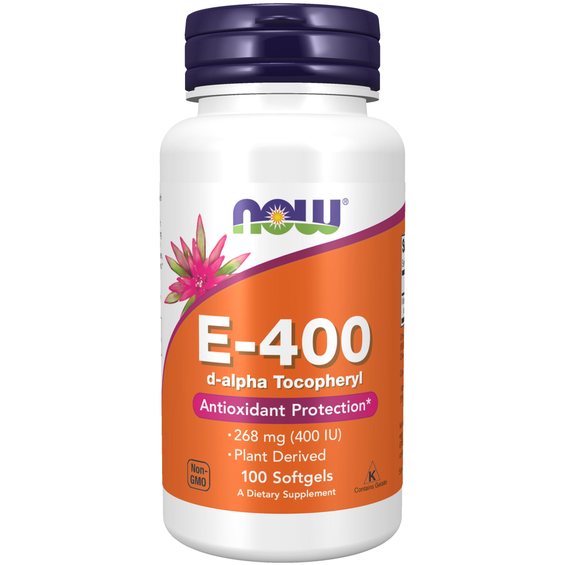 now - vitamin e-400 iu - 100 softgels