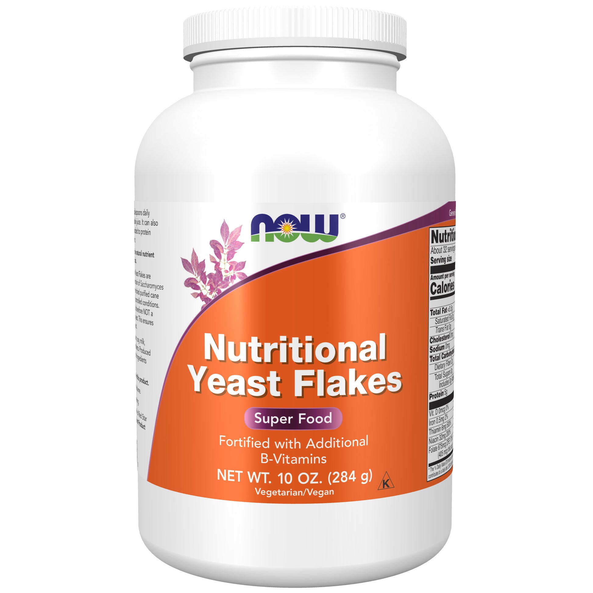 now - nutritional yeast flakes, 284 gramas