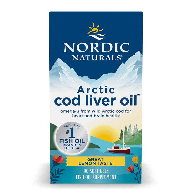 nordic naturals - arctic cod liver oil 750mg - 90 softgels