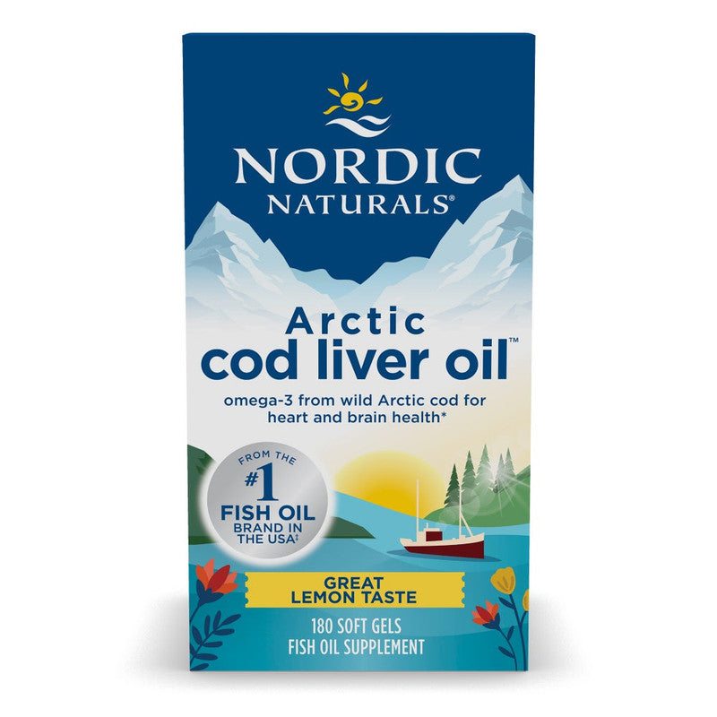 nordic naturals - arctic cod liver oil 750mg - 180 softgels