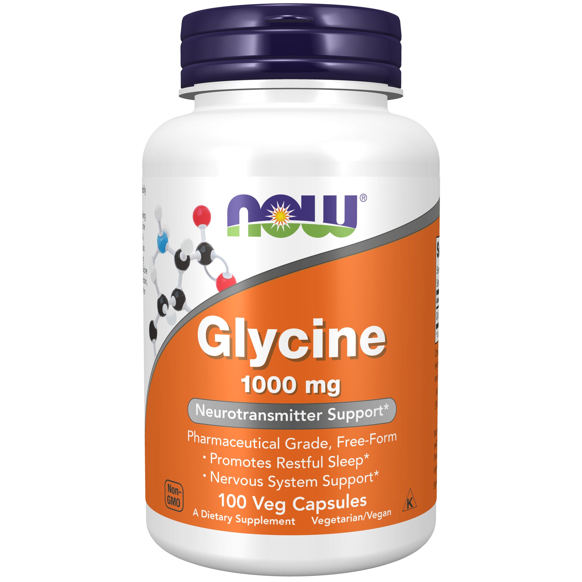 now - glycine 1,000 mg - 100 veg capsules