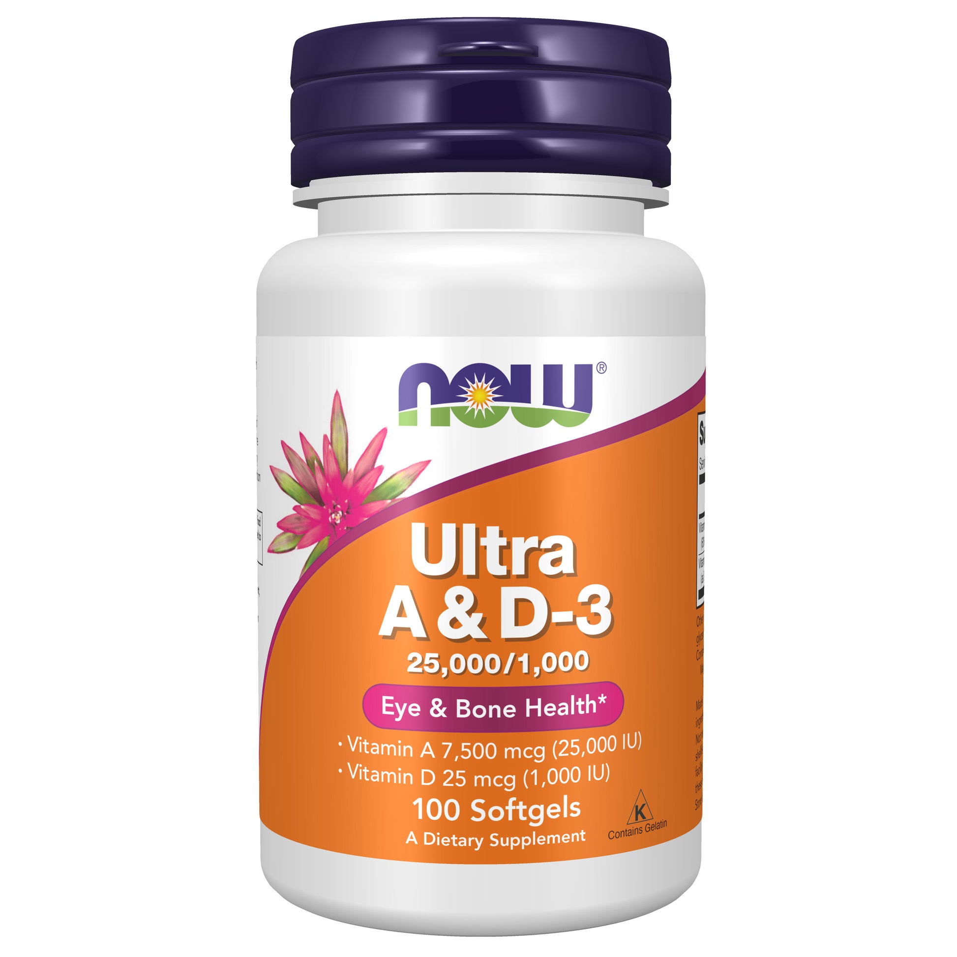 now - vitamin a & d3 25,000/1,000 iu - 100 softgels