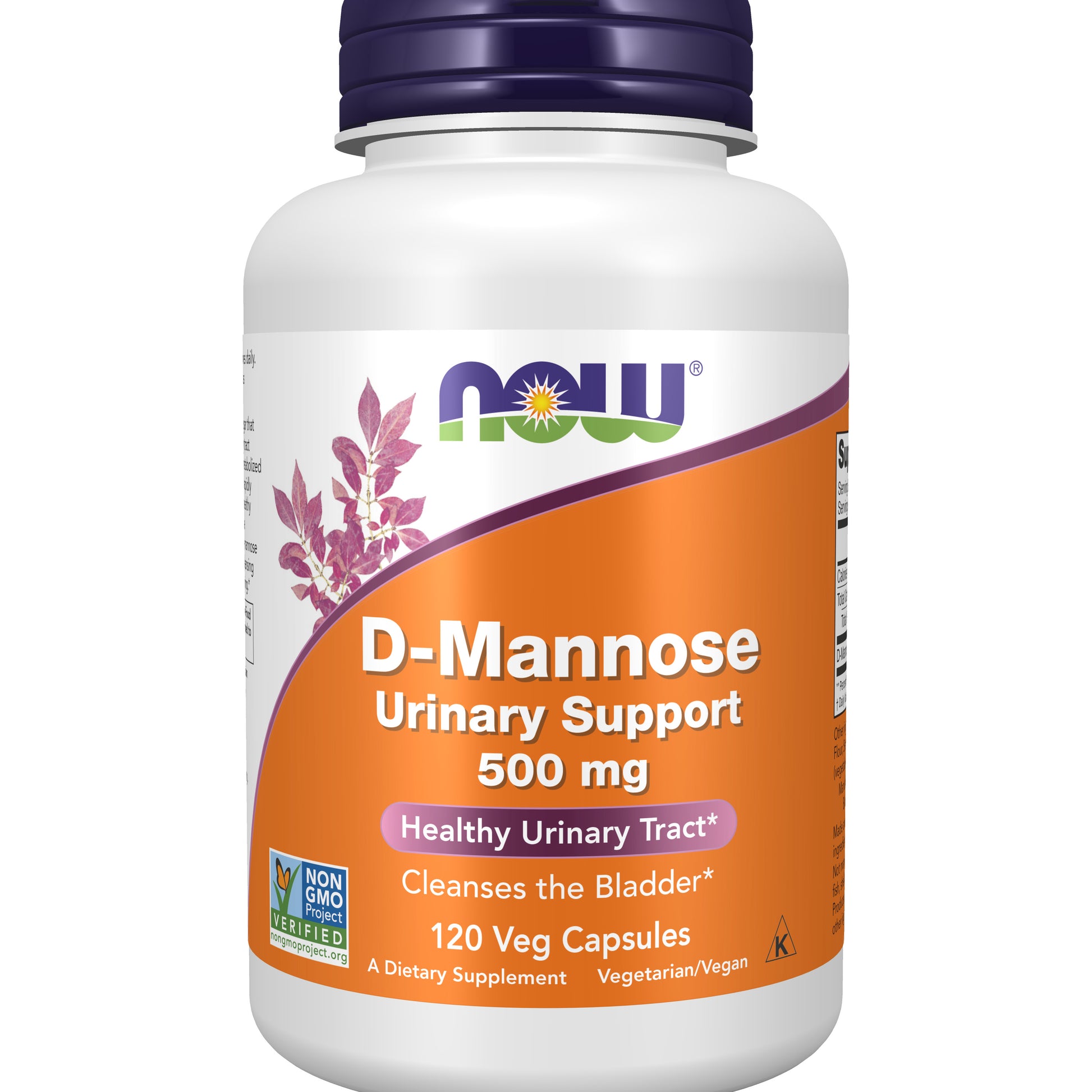 now - d-mannose 500 mg - 120 veg capsules