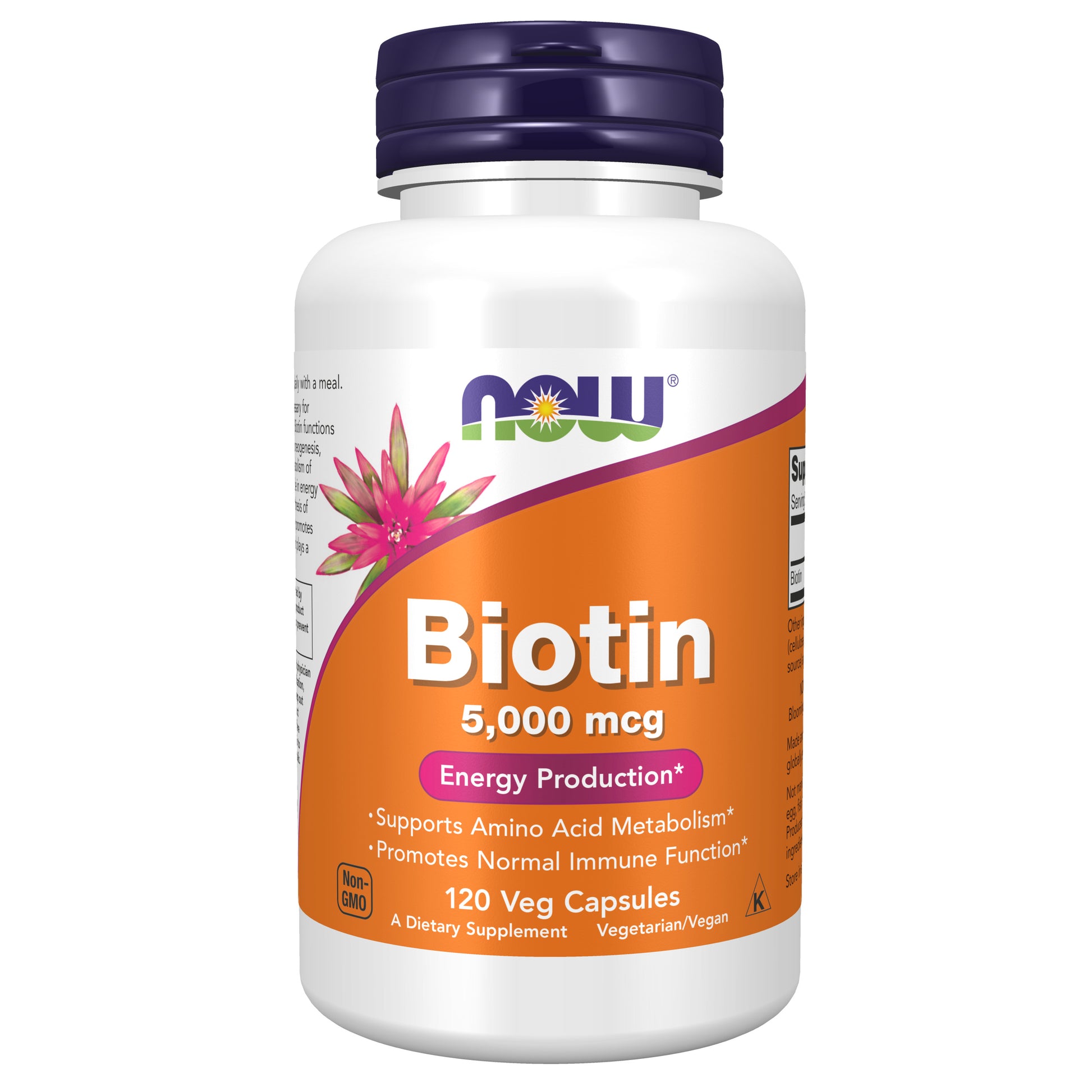 now - biotin 5,000 mcg - 120 veg capsules