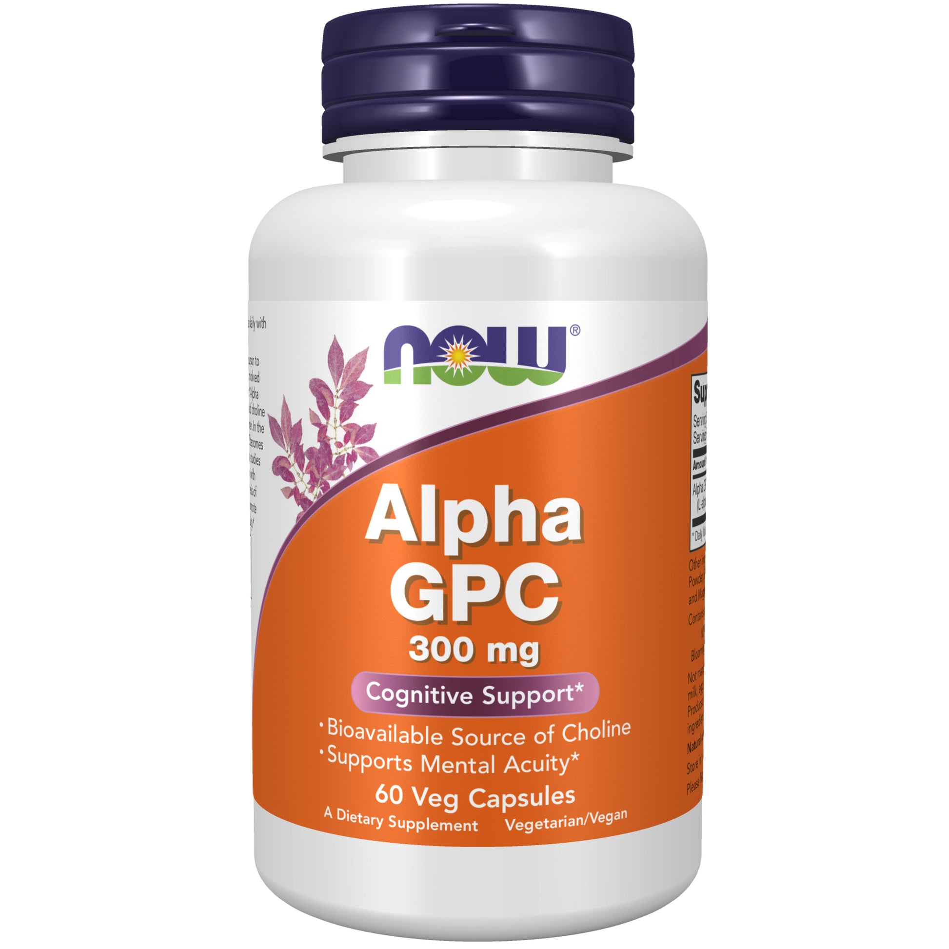 now - alpha gpc 300 mg - 60 veg capsules