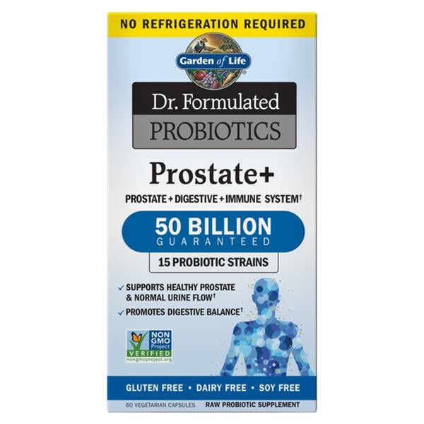 garden of life - dr. formulated probiotics prostate+ - 60 vcaps