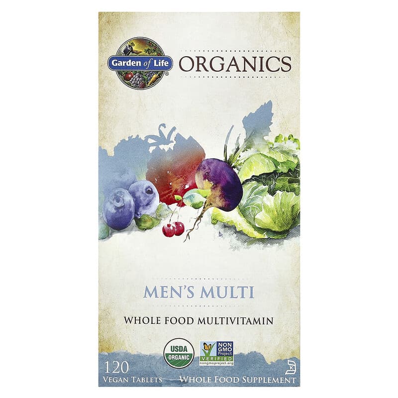 garden of life - mykind men's multi - 120 vegan tablets